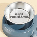 COMEDOURO E BEBEDOURO EM AÇO INOXIDAVÉL COM BASE ANTIDERRAPANTE.